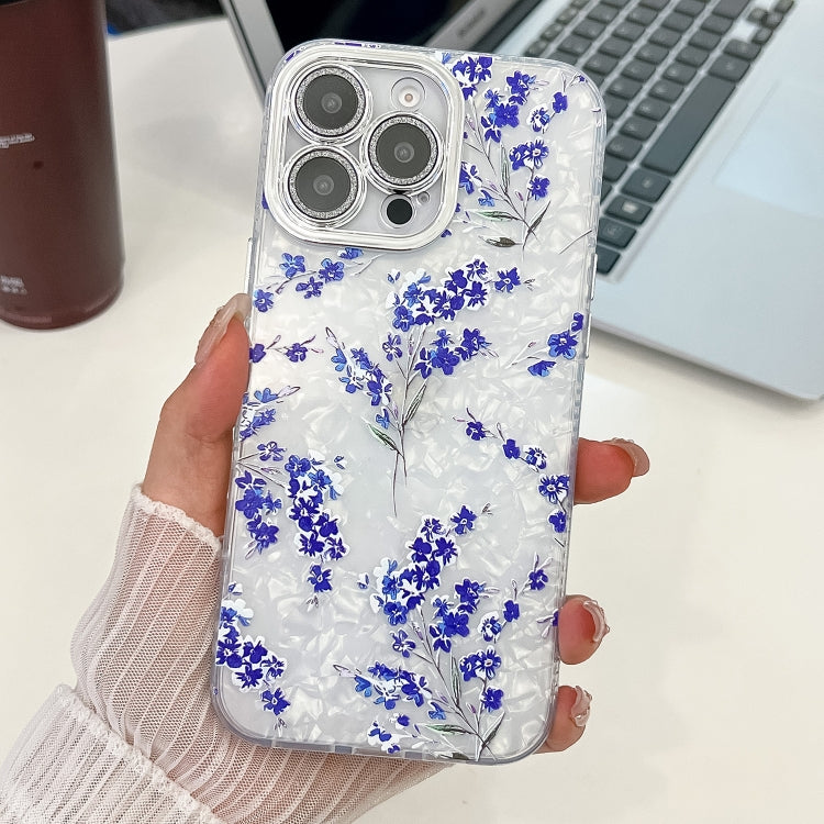 Electroplating Flowers Plants Texture TPU Phone Case, For iPhone 16 Pro Max