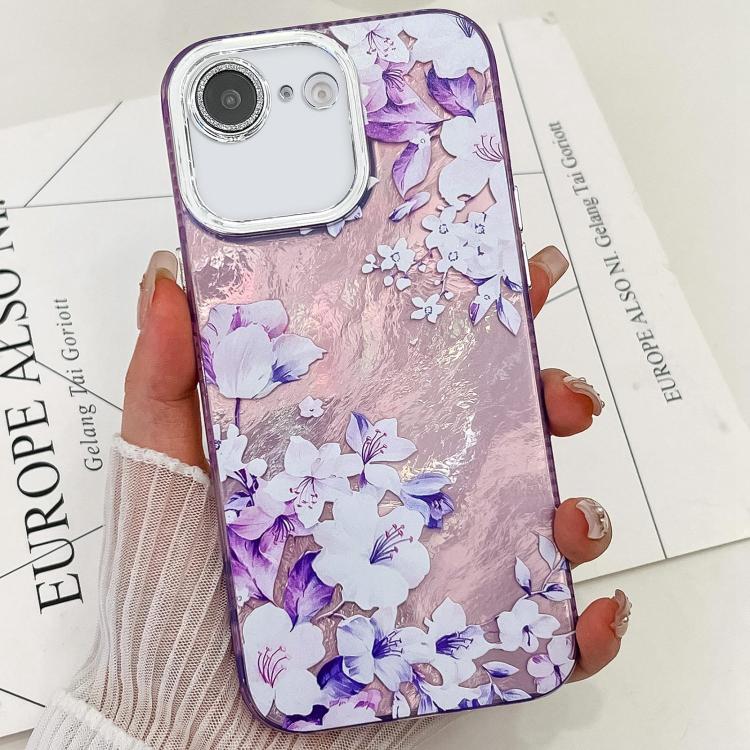 Electroplating Flowers Plants Texture TPU Phone Case, For iPhone 16e