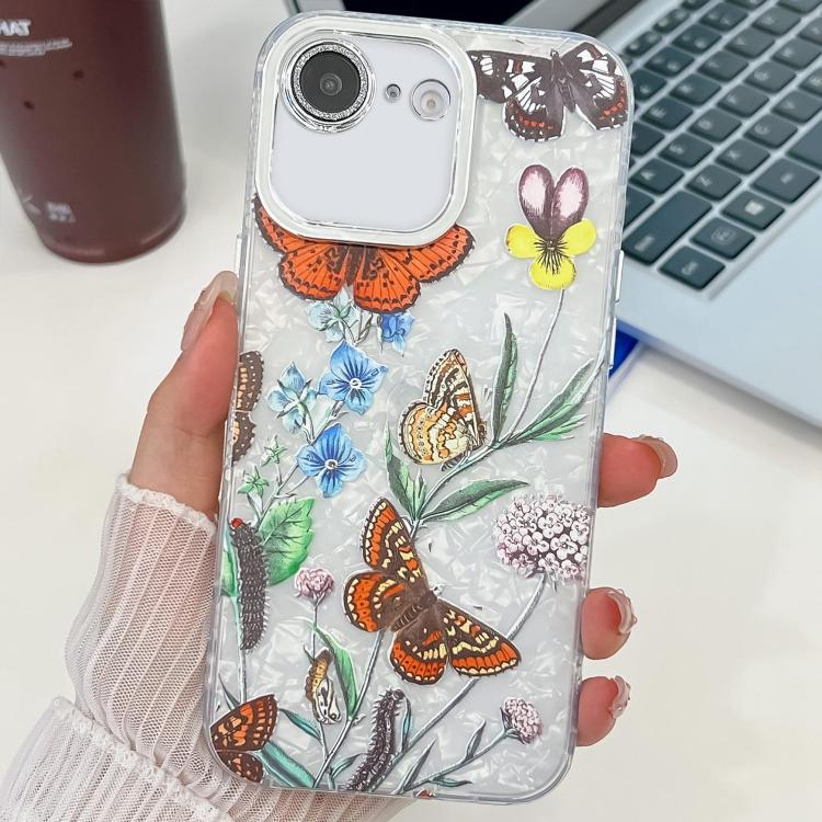 Electroplating Flowers Plants Texture TPU Phone Case, For iPhone 16e