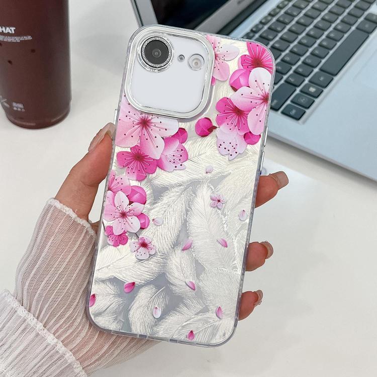 Electroplating Flowers Plants Texture TPU Phone Case, For iPhone 16e