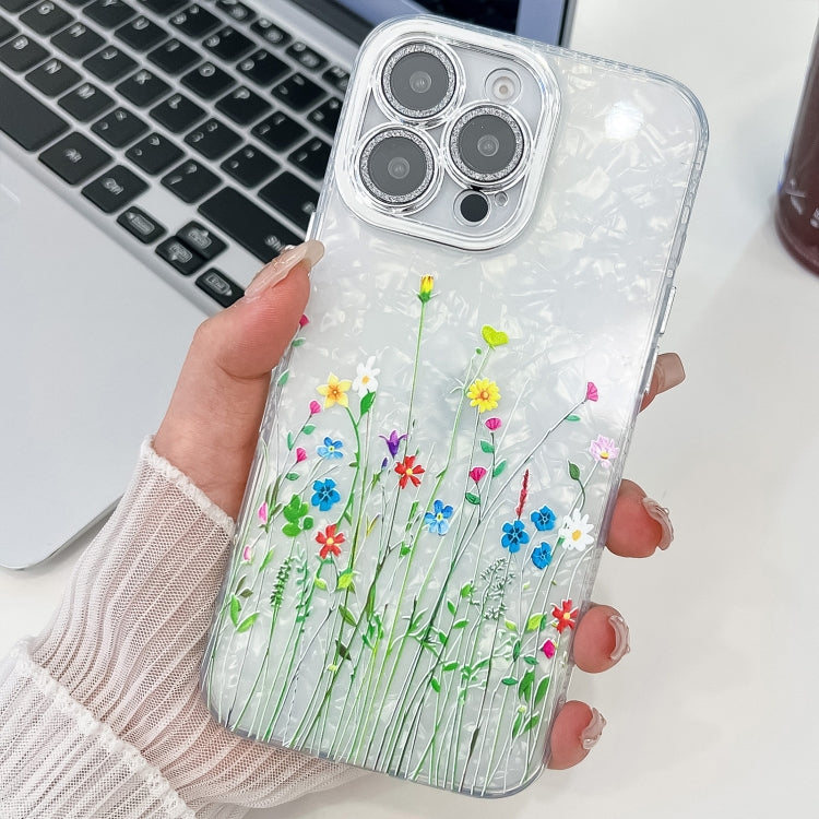 Electroplating Flower Texture TPU Phone Case, For iPhone 15 Pro Max, For iPhone 15 Pro, For iPhone 15, For iPhone 14, For iPhone 14 Pro