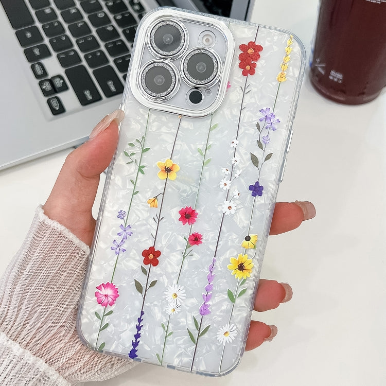 Electroplating Flower Texture TPU Phone Case, For iPhone 15 Pro Max, For iPhone 15 Pro, For iPhone 15, For iPhone 14, For iPhone 14 Pro