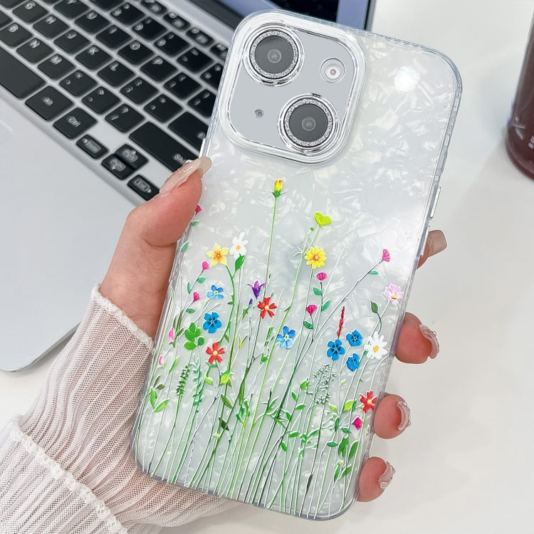 Electroplating Flower Texture TPU Phone Case, For iPhone 15 Pro Max, For iPhone 15 Pro, For iPhone 15, For iPhone 14, For iPhone 14 Pro