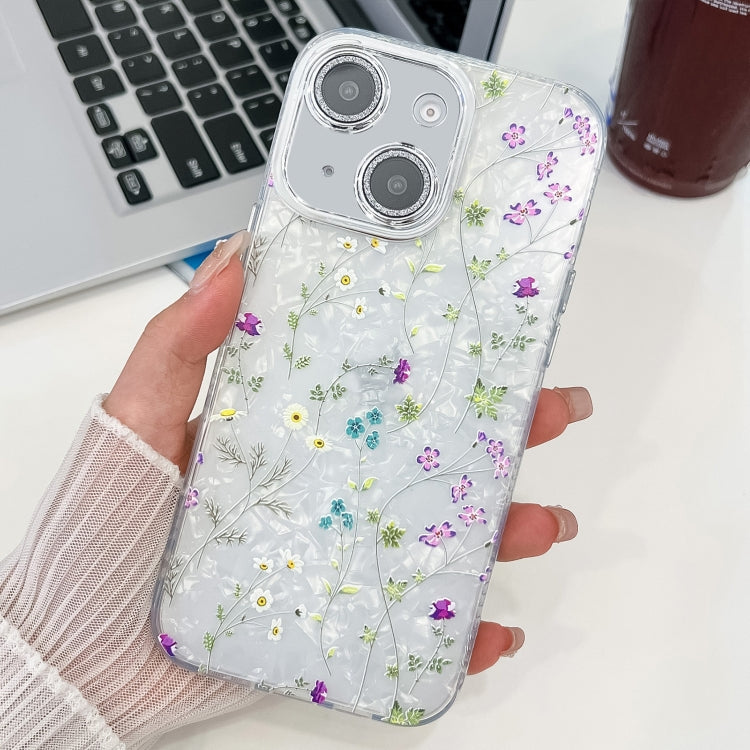 Electroplating Flower Texture TPU Phone Case, For iPhone 15 Pro Max, For iPhone 15 Pro, For iPhone 15, For iPhone 14, For iPhone 14 Pro