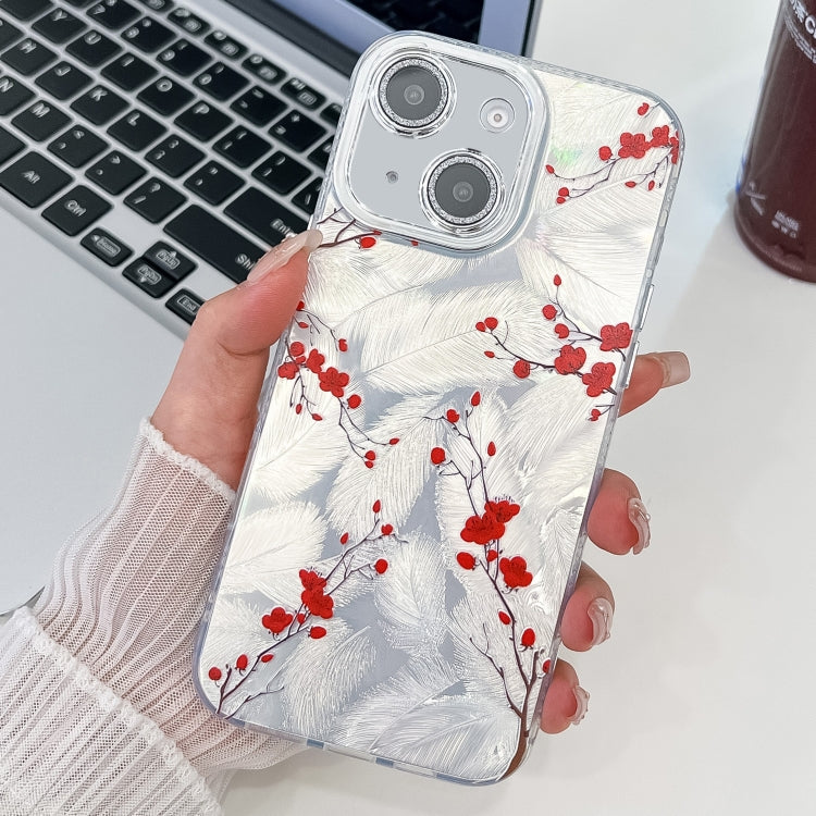 Electroplating Flower Texture TPU Phone Case, For iPhone 15 Pro Max, For iPhone 15 Pro, For iPhone 15, For iPhone 14, For iPhone 14 Pro