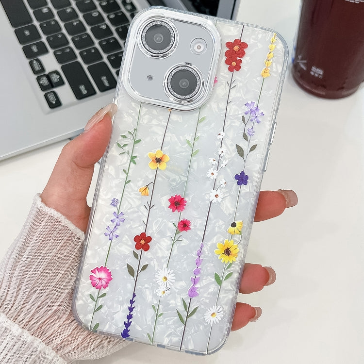 Electroplating Flower Texture TPU Phone Case, For iPhone 15 Pro Max, For iPhone 15 Pro, For iPhone 15, For iPhone 14, For iPhone 14 Pro