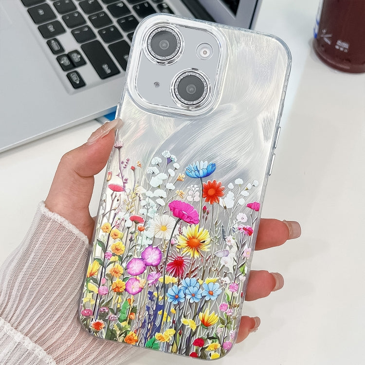 Electroplating Flower Texture TPU Phone Case, For iPhone 14 Pro Max, For iPhone 13 Pro Max, For iPhone 13 Pro, For iPhone 13