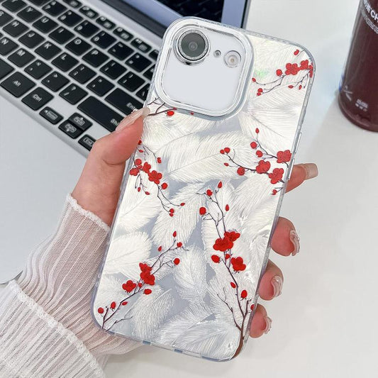 Electroplating Flower Texture TPU Phone Case, For iPhone 16e, For iPhone 16 Pro Max, For iPhone 16 Pro, For iPhone 16 Plus, For iPhone 16