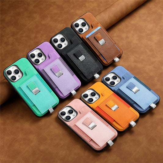 Retro Magsafe Cross Leather Pull-Out Card Bag Back Phone Case, For iPhone 16 Pro Max, For iPhone 16 Pro, For iPhone 16 Plus, For iPhone 16