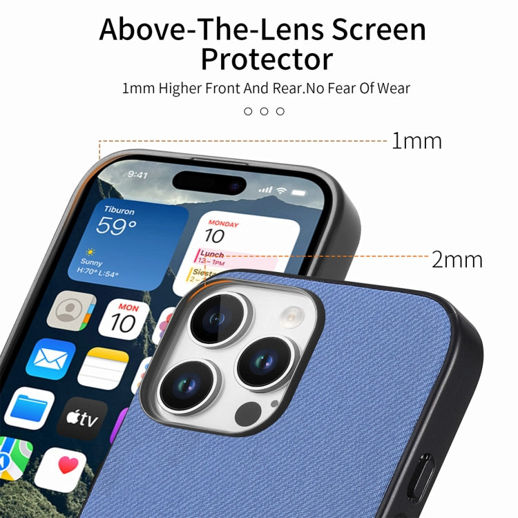 Twill Fabric Leather Skin Back Phone Case, For iPhone 11, For iPhone 11 Pro, For iPhone X / XS