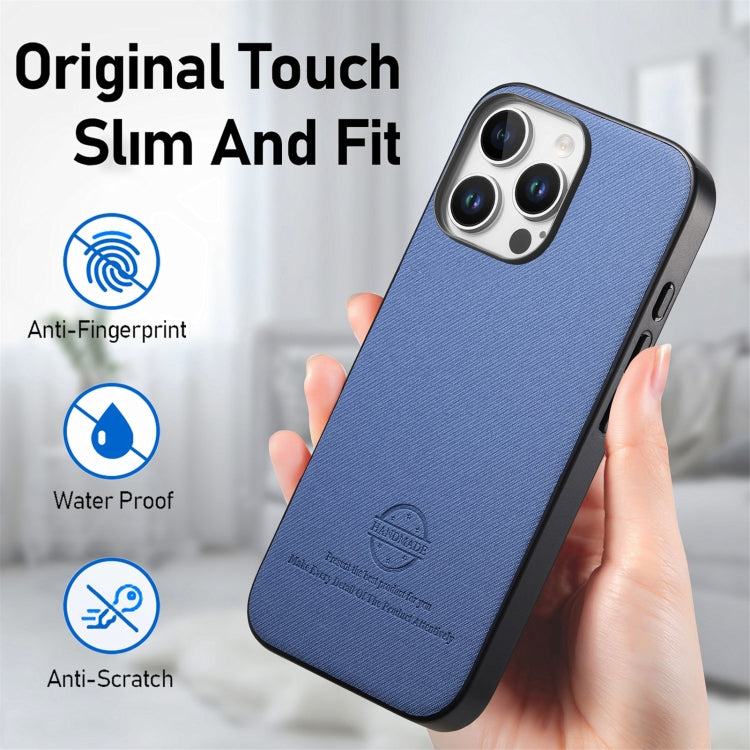 Twill Fabric Leather Skin Back Phone Case, For iPhone 11, For iPhone 11 Pro, For iPhone X / XS