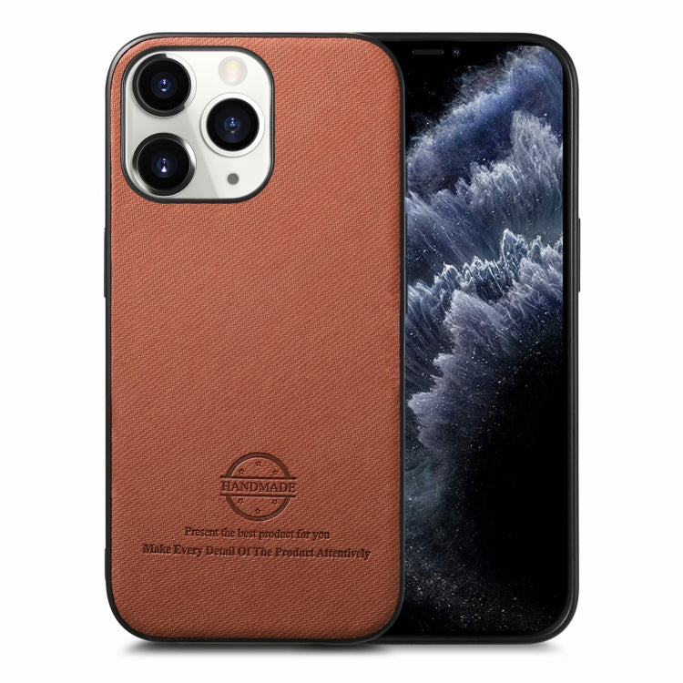 Twill Fabric Leather Skin Back Phone Case, For iPhone 11, For iPhone 11 Pro, For iPhone X / XS