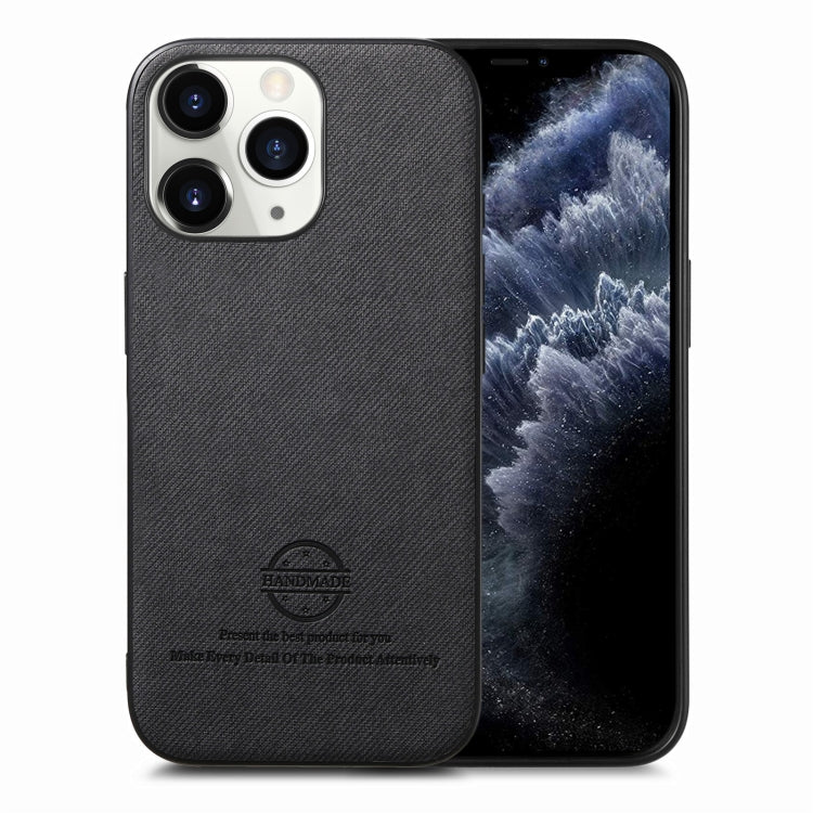 Twill Fabric Leather Skin Back Phone Case, For iPhone 11, For iPhone 11 Pro, For iPhone X / XS