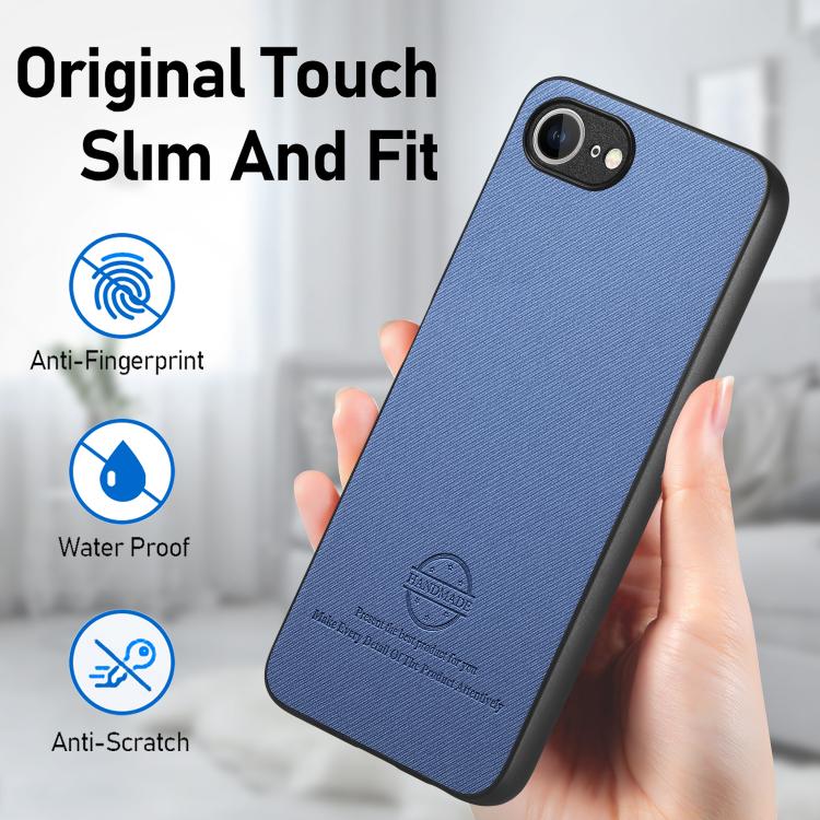 Twill Fabric Leather Skin Back Phone Case, For iPhone 16e, For iPhone 16 Pro Max, For iPhone 16 Pro, For iPhone 16 Plus