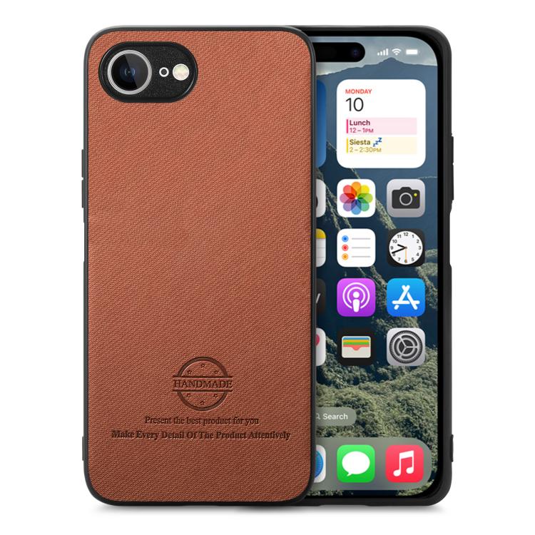 Twill Fabric Leather Skin Back Phone Case, For iPhone 16e, For iPhone 16 Pro Max, For iPhone 16 Pro, For iPhone 16 Plus