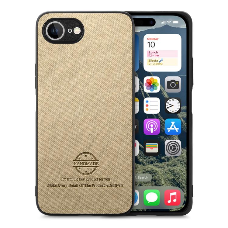 Twill Fabric Leather Skin Back Phone Case, For iPhone 16e, For iPhone 16 Pro Max, For iPhone 16 Pro, For iPhone 16 Plus