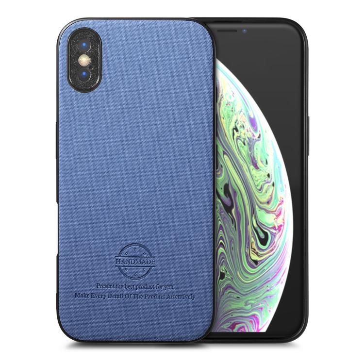 Twill Fabric Leather Skin Back Phone Case, For iPhone 11, For iPhone 11 Pro, For iPhone X / XS