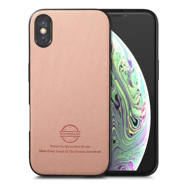 Twill Fabric Leather Skin Back Phone Case, For iPhone 11, For iPhone 11 Pro, For iPhone X / XS