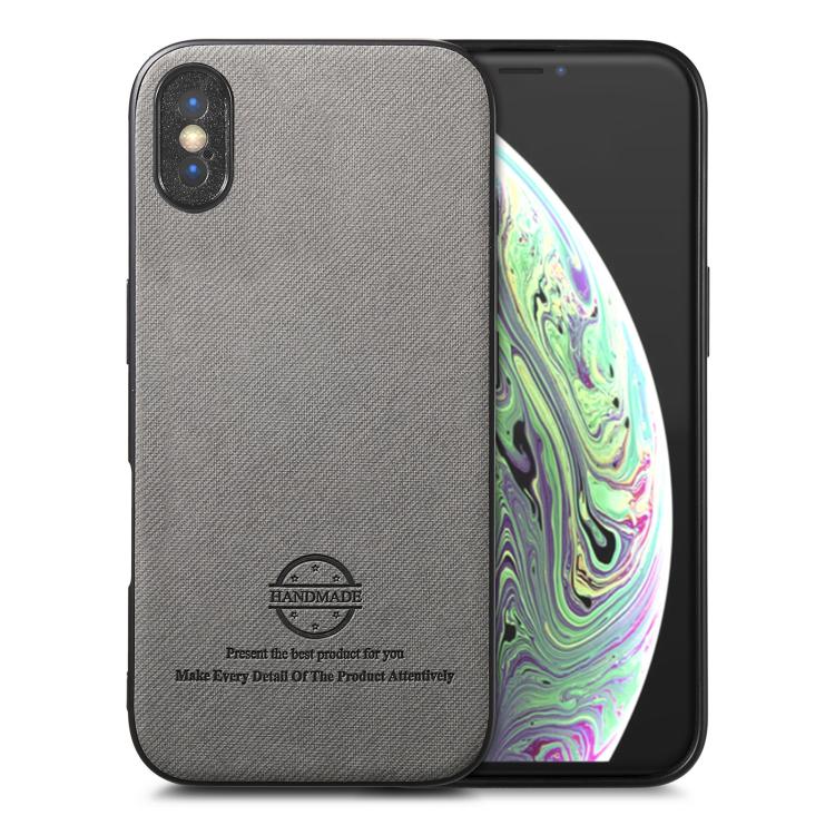 Twill Fabric Leather Skin Back Phone Case, For iPhone 11, For iPhone 11 Pro, For iPhone X / XS