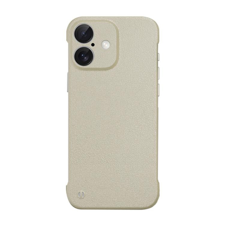 Frameless Litchi Texture PC Phone Case, For iPhone 16 Pro Max, For iPhone 16 Pro, For iPhone 16 Plus, For iPhone 16, For iPhone 15 Pro Max, For iPhone 15 Pro, For iPhone 15 Plus, For iPhone 15