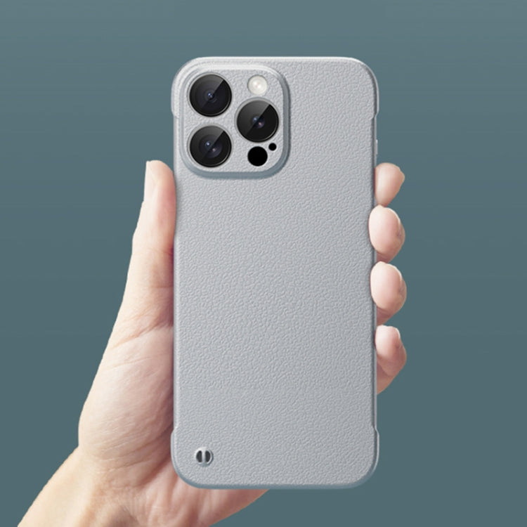 Frameless Litchi Texture PC Phone Case, For iPhone 16 Pro Max, For iPhone 16 Pro, For iPhone 16 Plus, For iPhone 16, For iPhone 15 Pro Max, For iPhone 15 Pro, For iPhone 15 Plus, For iPhone 15